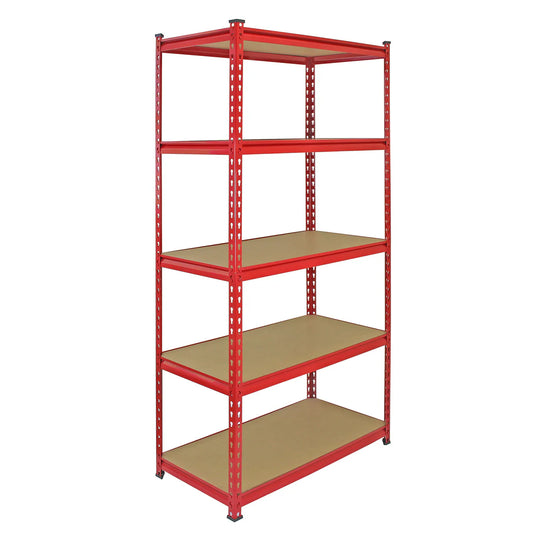 Monster Racking Z-Rax Extra Strong Steel Shelves, Red, 90cm W, 45cm D
