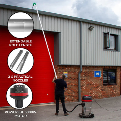 Maxblast Gutter Vacuum Poles & 80L Wet & Dry Vacuum