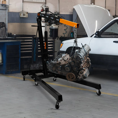 2 tonne engine crane in garage