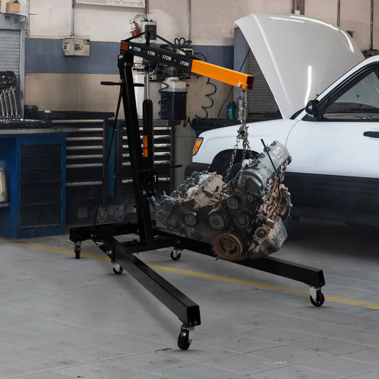 2 tonne engine crane in garage