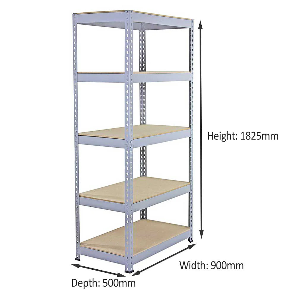 3 x Q-Rax Grey Metal Racking Units 90 x 50 x 180cm