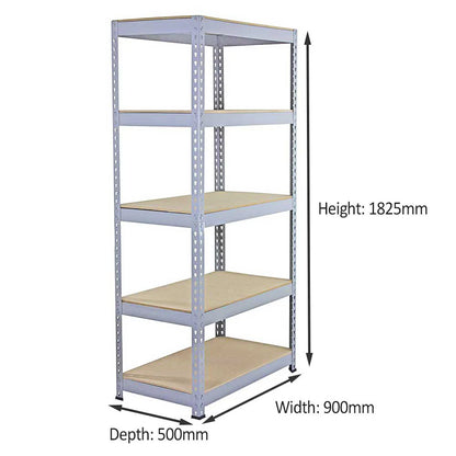 3 x Q-Rax Grey Metal Racking Units 90 x 50 x 180cm