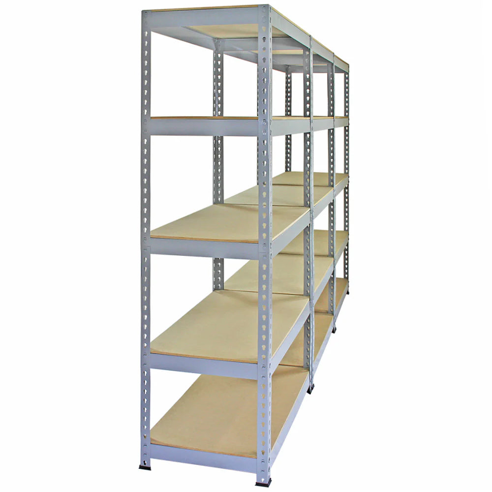 3 x Q-Rax Grey Metal Racking Units 90 x 50 x 180cm