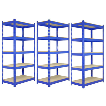 3 x Q-Rax Blue Metal Racking Units 90 x 50 x 180cm